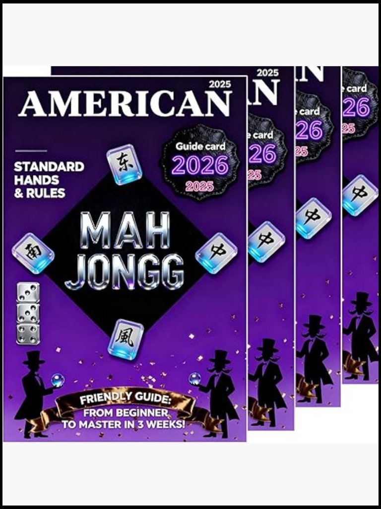 Mah Jongg Reference Manual 4-Pack Beginner Guide Large Print Rules